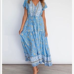 Bohemian Floral Maxi Dress